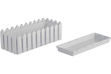 Кашпо ЛАРДО прямоугольное белое