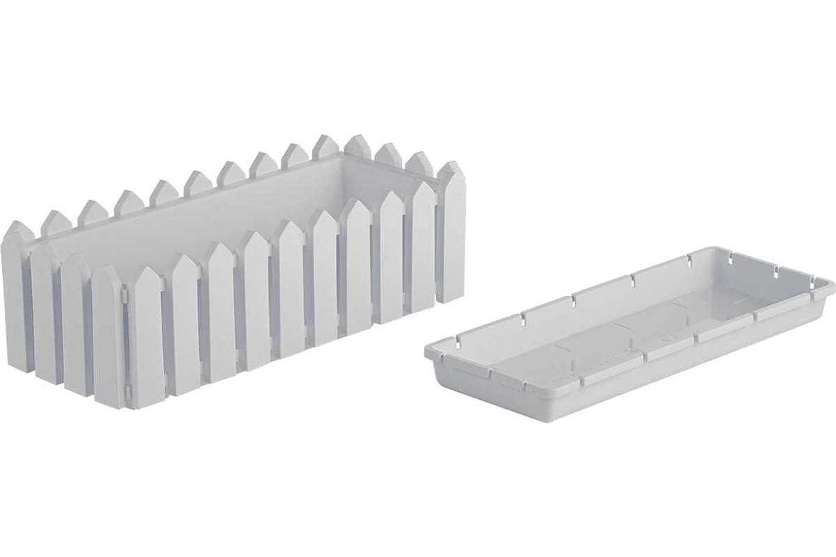 Кашпо ЛАРДО прямоугольное белое