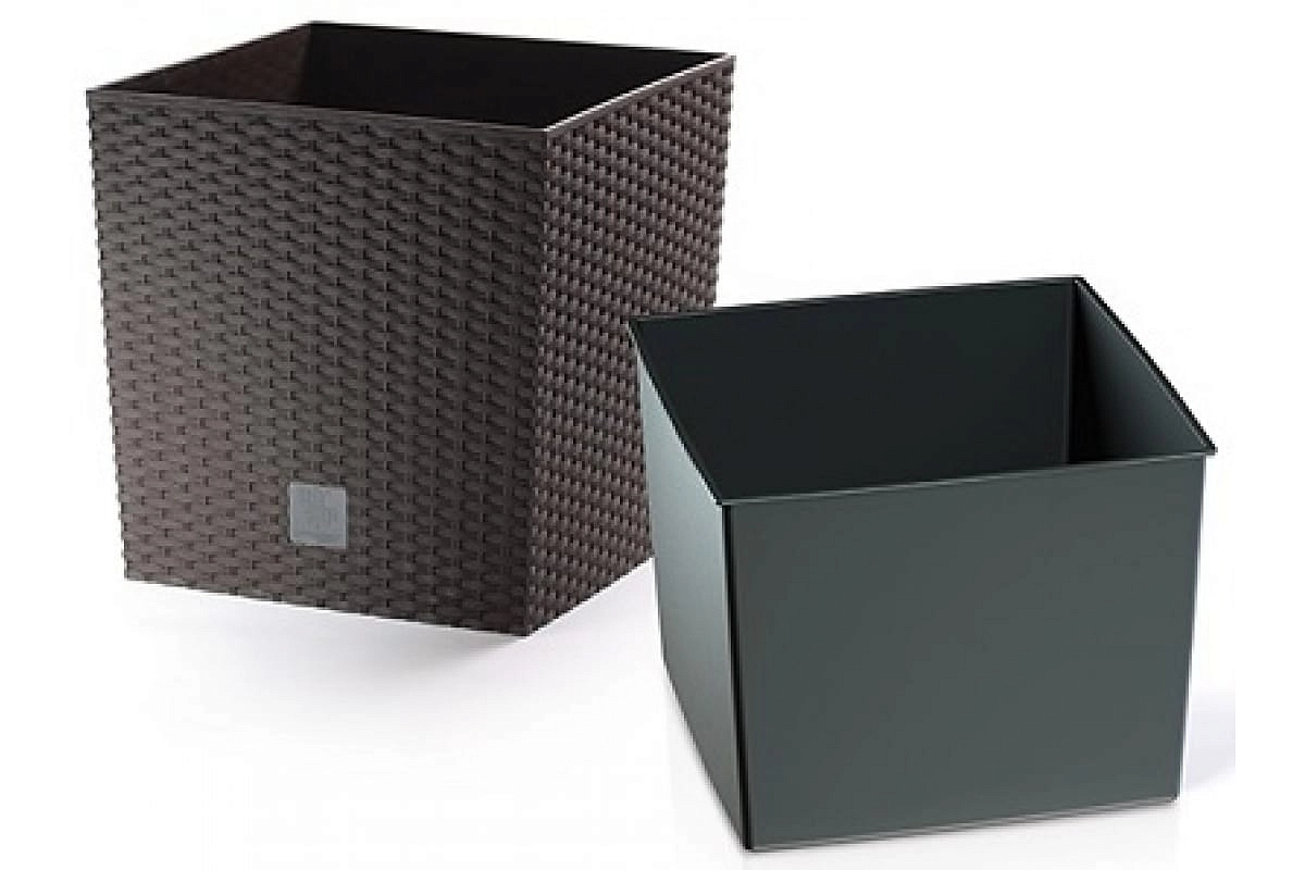 Кашпо для цветов RATO Low венге 2 предмета 37/64л DRTS400L-440U