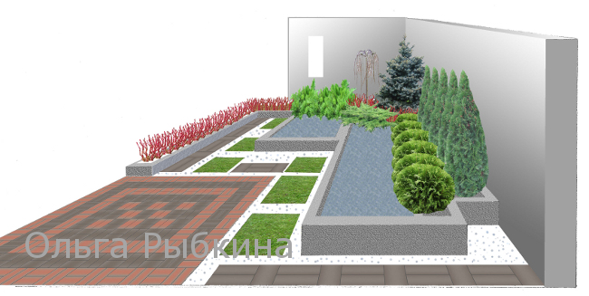 Конкурсный проект композиции "Green Garden"