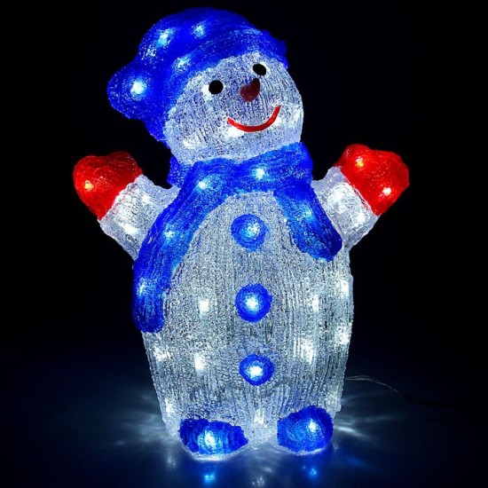 Фигура световая садовая Снеговик акриловая 48LED