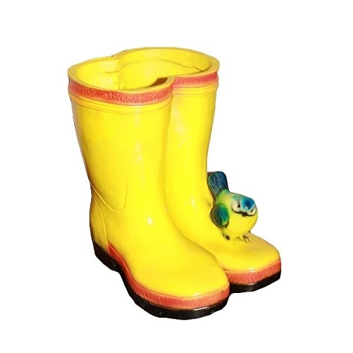 Кашпо Сапоги с птичкой Н-18см JNК 051