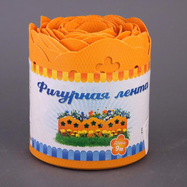 Бордюрная лента фигурная оранжевая 15х9