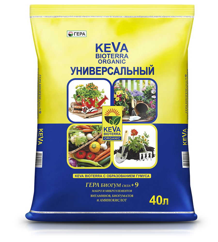 Почвогрунт 'Живая земля' KEVA BIOTERRA универсальный /Гера/