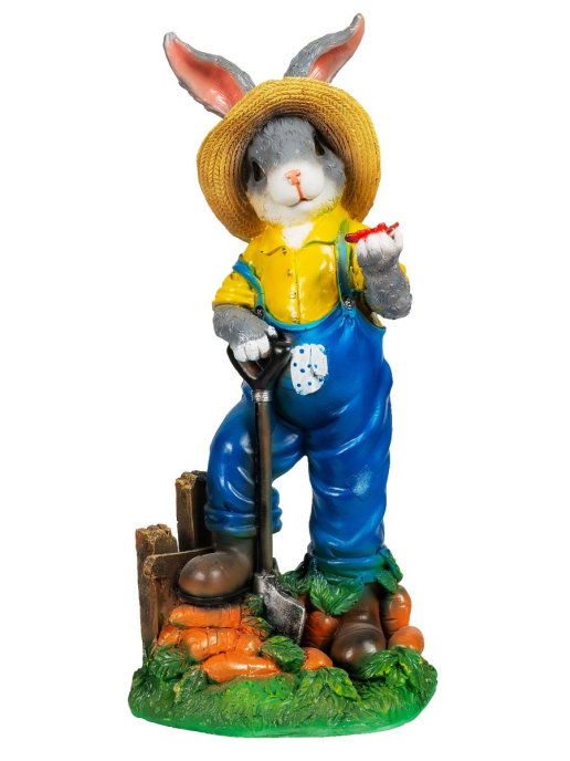 Фигура садовая Заяц с лопатой 53 см 