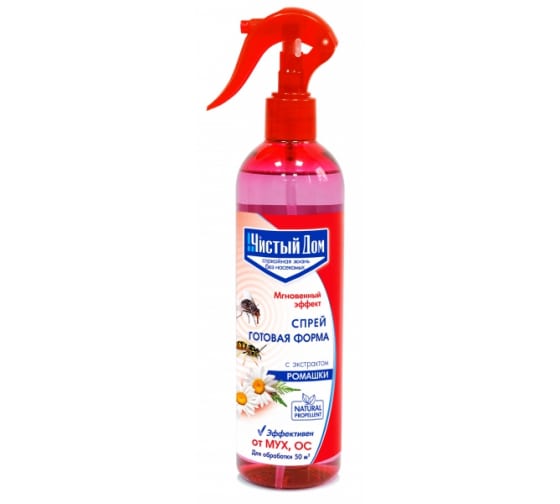 Инсектицид Чистый дом спрей от мух и ос 400мл