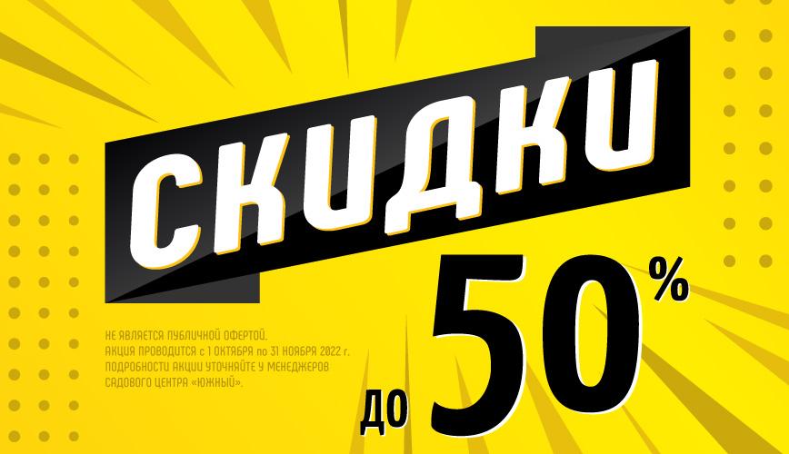 Скидки до 50% в октябре