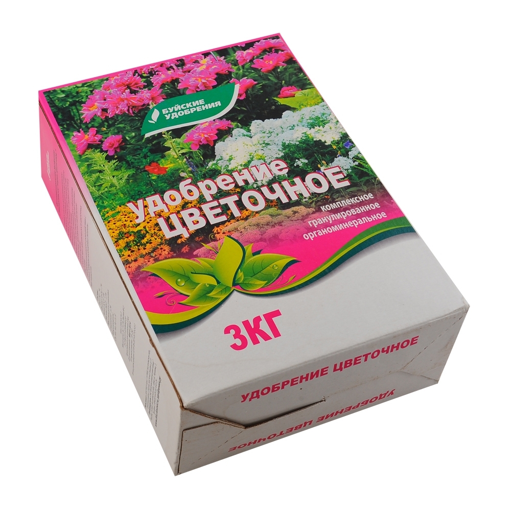 Удобрение цветочное ОМУ Универсальное марка Цветочное 3кг