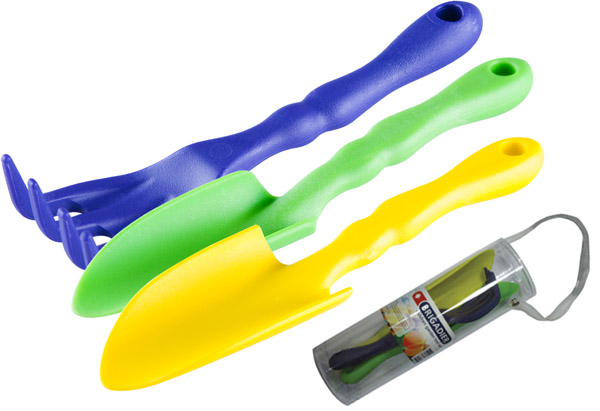 Набор садовый, 3 пр., пласт., детск., 21 см