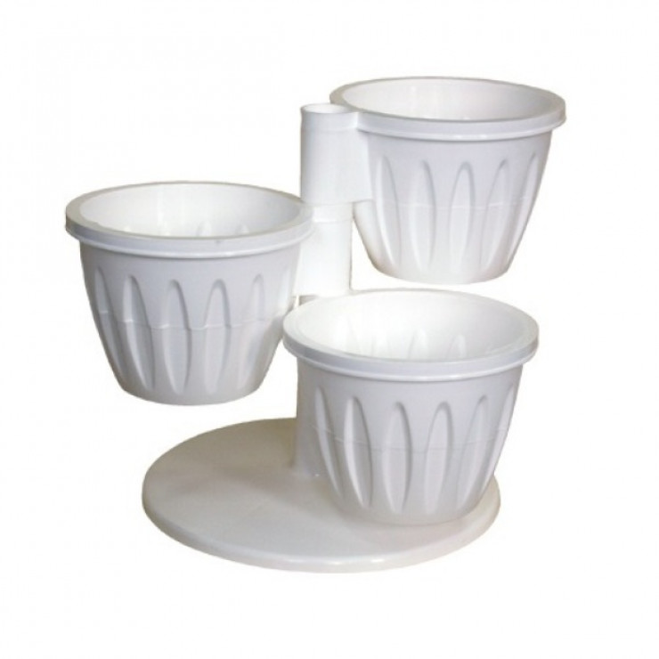 Кашпо каскад ДЖЕТПЛАСТ пластик d -10см V -0,7л