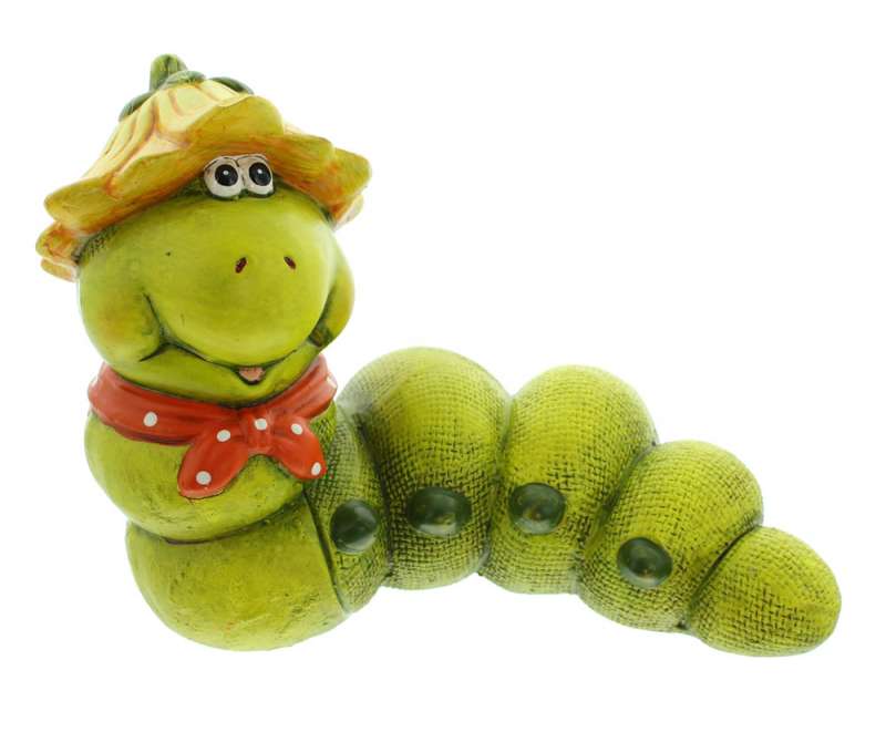 Фигура садовая Гусеница большая 