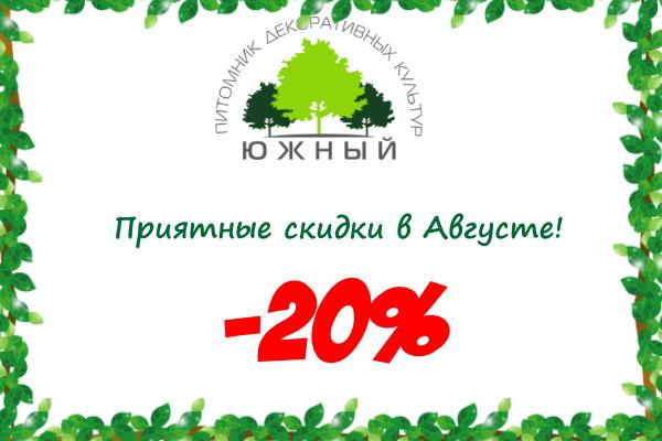 Специальные предложения Августа от садового центра Южный