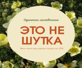 Скидки на растения до 30% в июле 2020