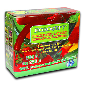 Удобрение НОВОФЕРТ ТОМАТ, ПЕРЕЦ, БАКЛАЖ водораствор 500г