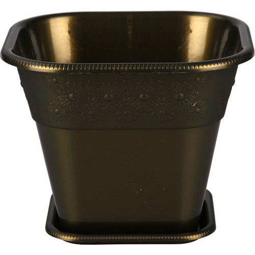 Кашпо Софья кварт пластик 3л D-20см с поддоном