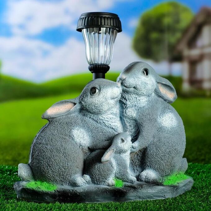 Фигура садовая Зайцы у фонаря 