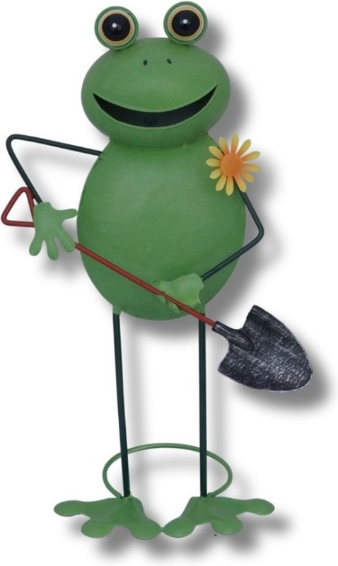 декор для  сада Лягушка рабочий с лопатой вар.2 450*300*200 ПКО