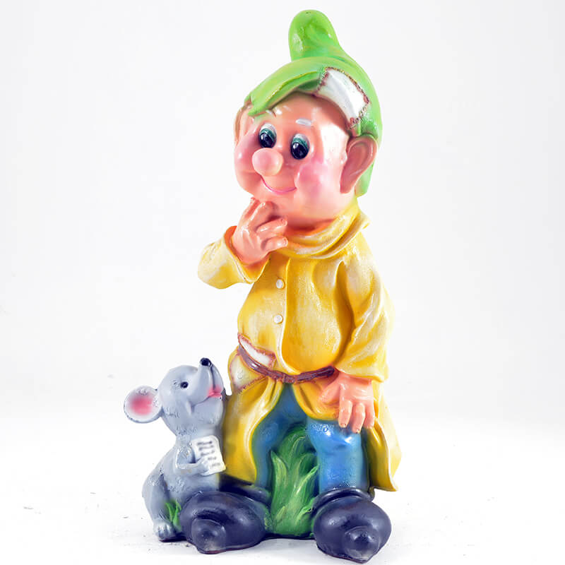 Фигура садовая Гном с мышкой Н-52