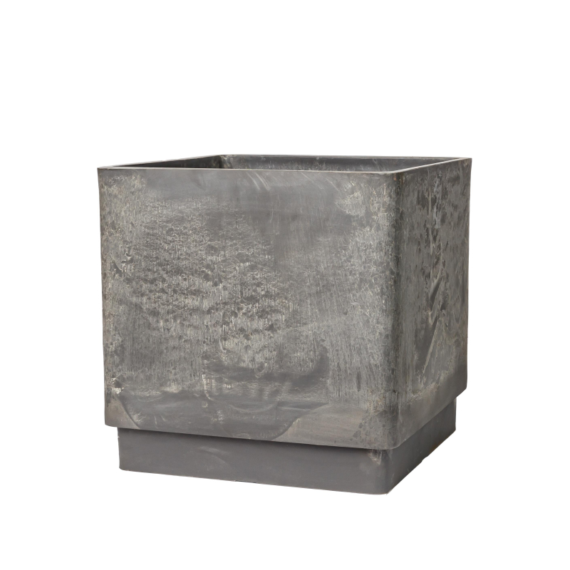 Горшок квадратный 57л ДРЕВЕСНЫЙ УГОЛЬ 