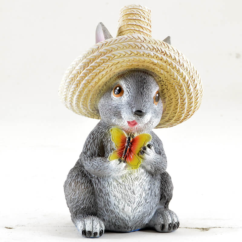 Фигура садовая Зайка в шляпе