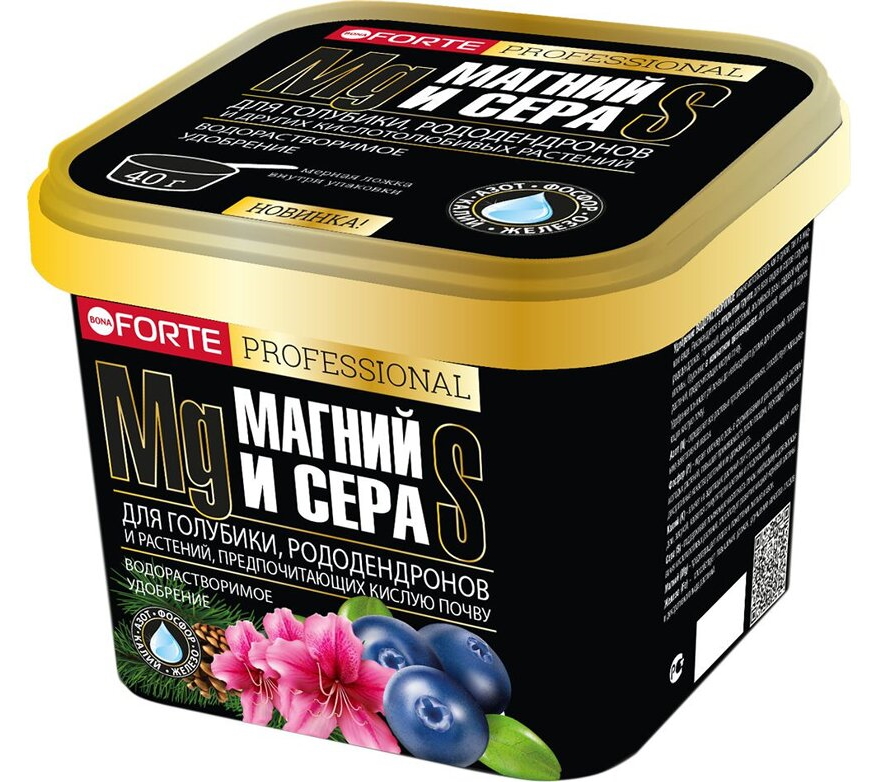 Удобрение цветочное Bona Forte пролонгированное для голубики, рододендронов с МАГНИЕМ и СЕРОЙ 1л
