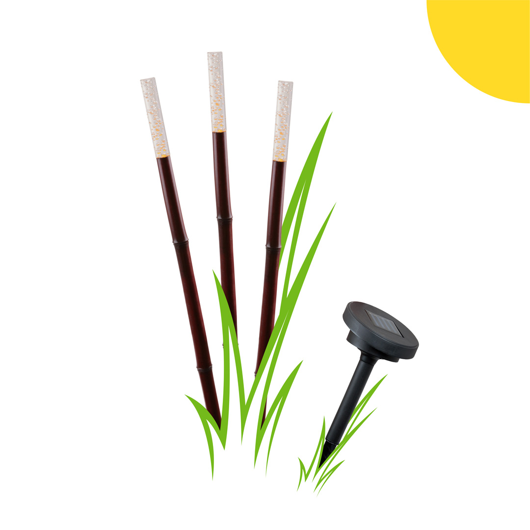 Светильник Бамбук на солнечной батарее