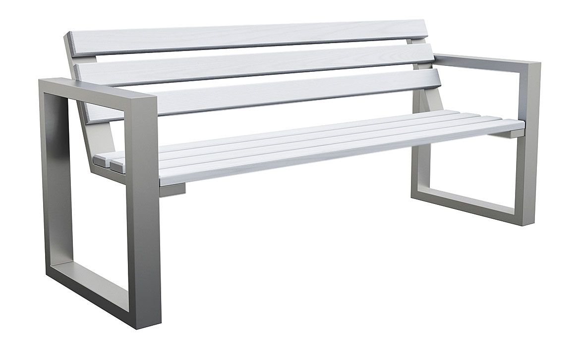 Скамья DEKSADTCC-30 со спинкой и перилами (нерж AISI 304)  