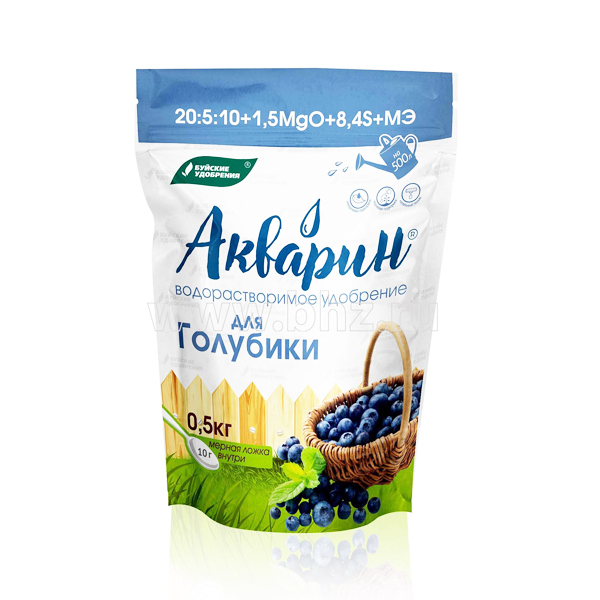 Удобрение Акварин для голубики водорастворимое (дойпак)0,5кг