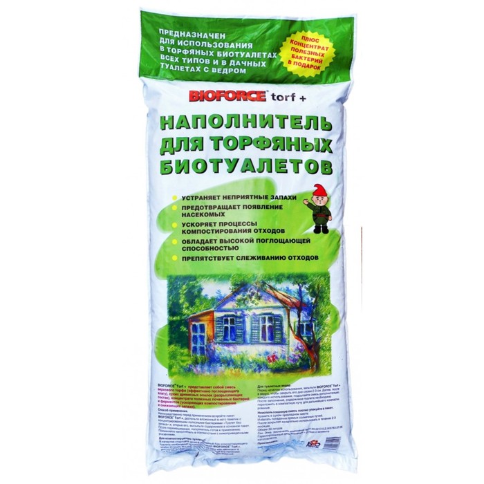 Средство Наполнитель для торфяных туалетов BIOFORCE Torf+ 30л