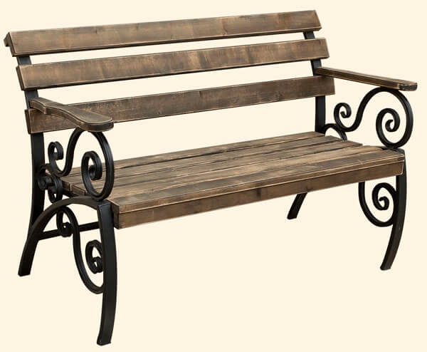 Скамья кованая шириной 1,4м
