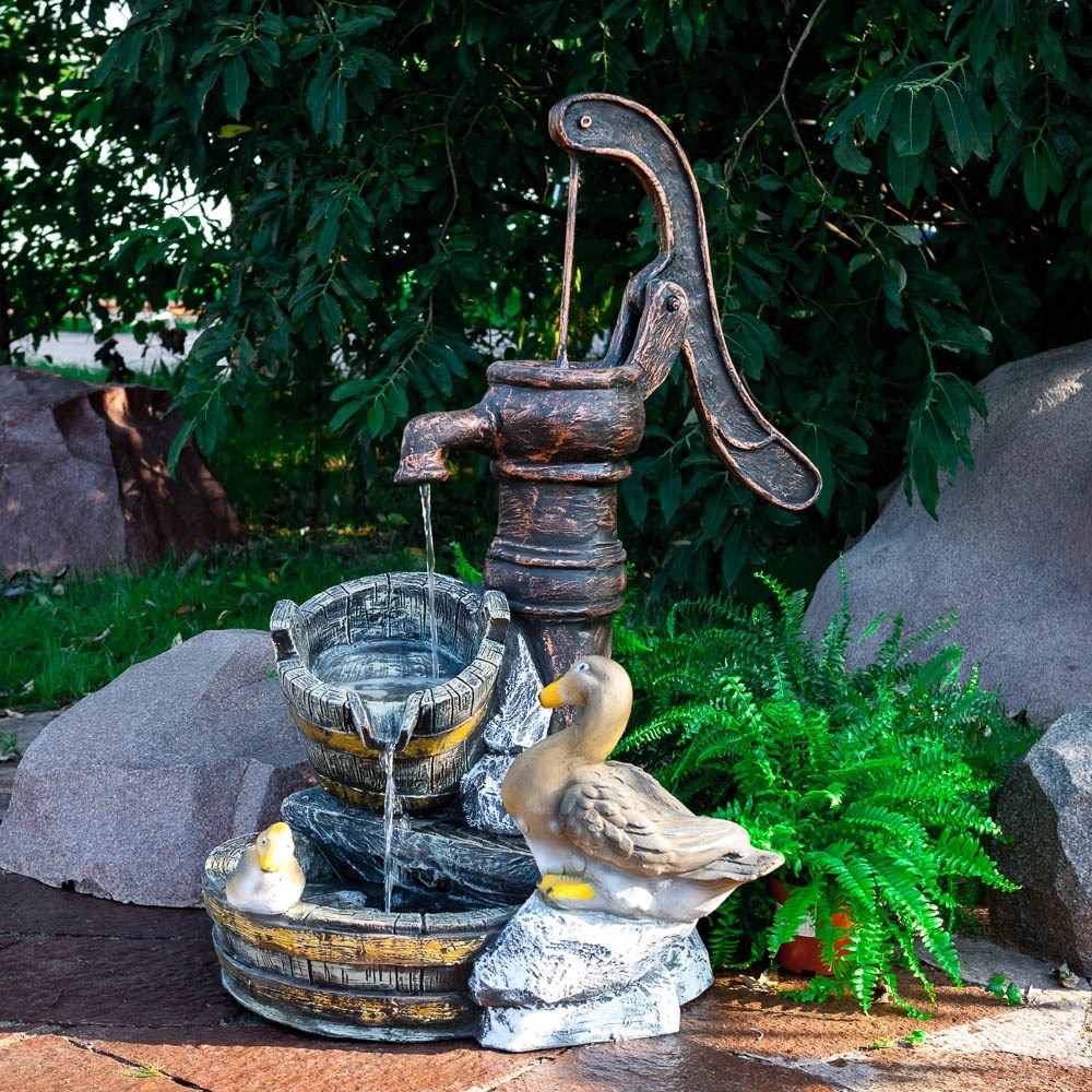 Фонтан Утки у колонки U08249  (Айронкр)