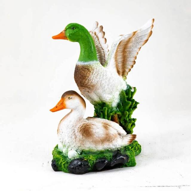 Фигура садовая Утка с селезнем Н-35 см 