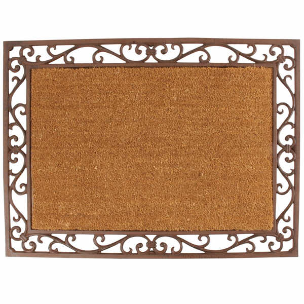Циновка придверная чугунная с кокос волок 74*55 LH 48