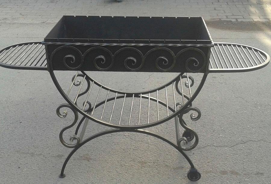 Мангал без крышки кованый