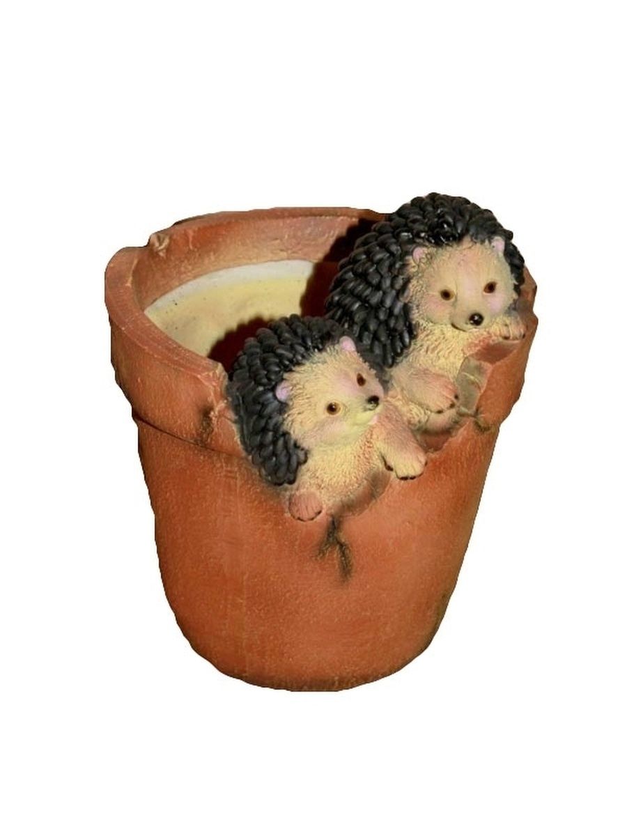 Фигура садовая Кашпо два ежа 