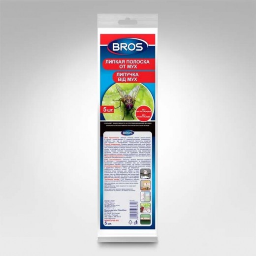 Ловушка клеевая BROS от мух полоска 5шт.