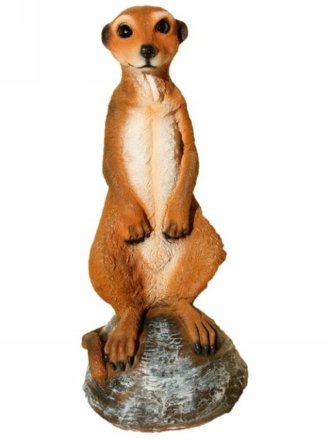 Фигура садовая Сурикат Большой на камне