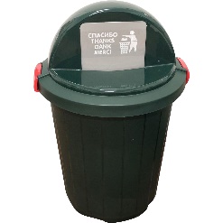 Бак круглый с крышкой-клавишей 105л 