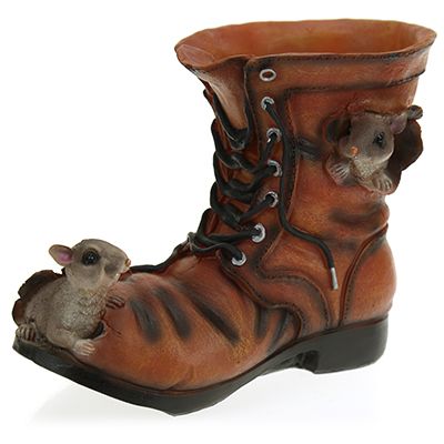 Кашпо Ботинок с мышками Н-18см JNК 034