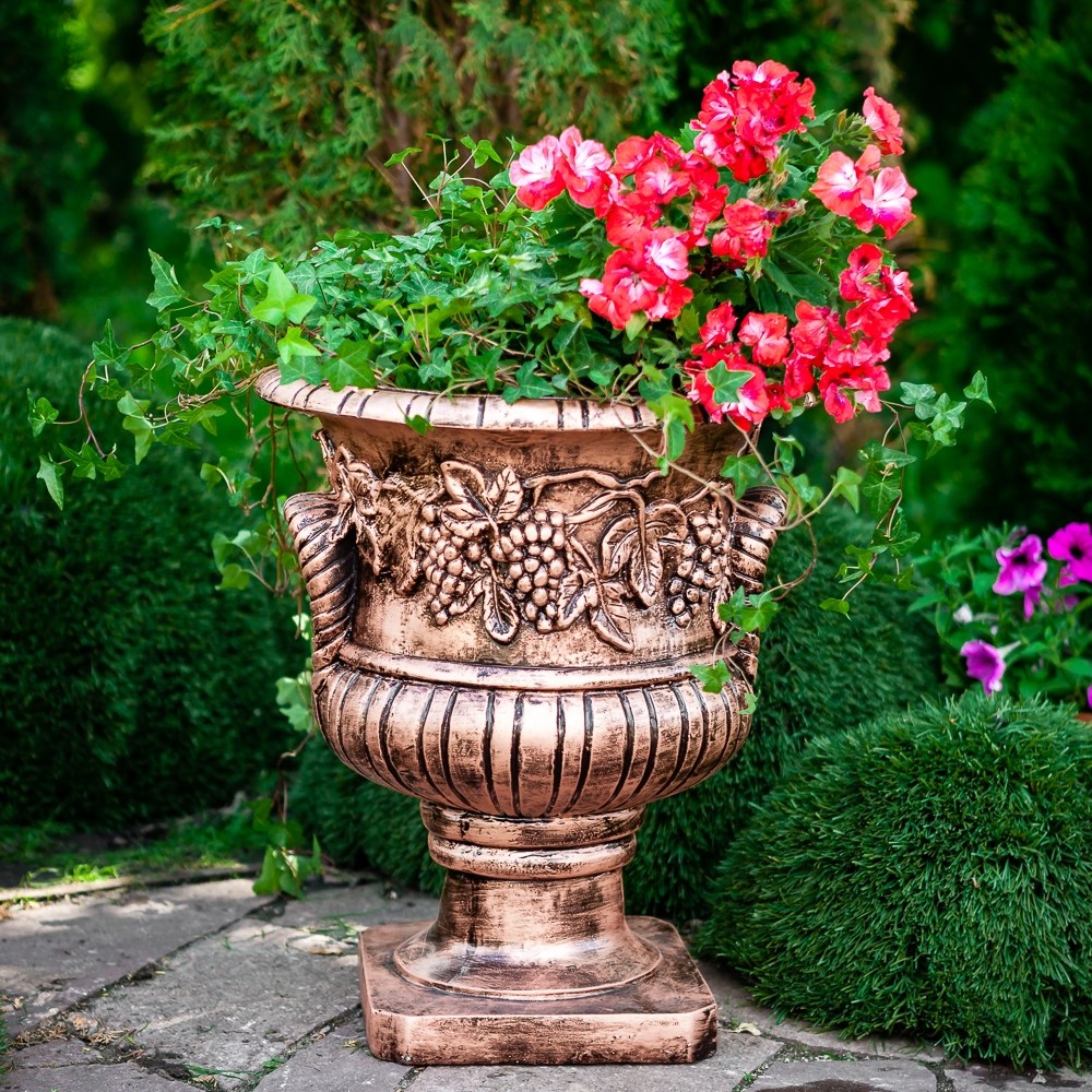 Фигура садовая Ваза Виноградная лоза FS03054 (Айронкр)