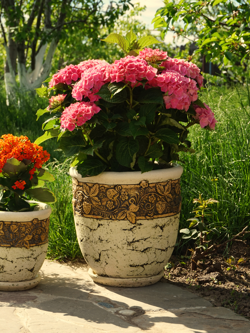 Шамот Горшок Клубника Д-21