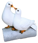 Фигура садовая Голуби пара на трубе 