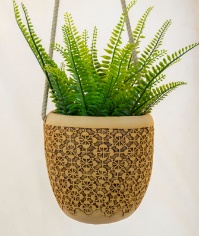 Шамот Овальное подвесное кашпо 