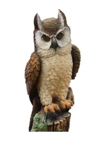 Фигура садовая Филин на коряге АФ0157