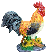 Фигура садовая Петух в подсолнухах  