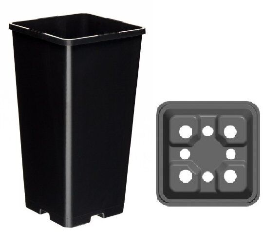 Горшок квадратный удлиненный Роза 2л