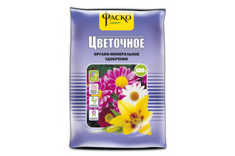 Удобрение цветочное органоминеральное сухое Фаско тукосмесь 1кг
