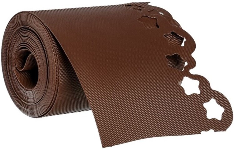 Бордюрная лента фигурная коричневая 15х9