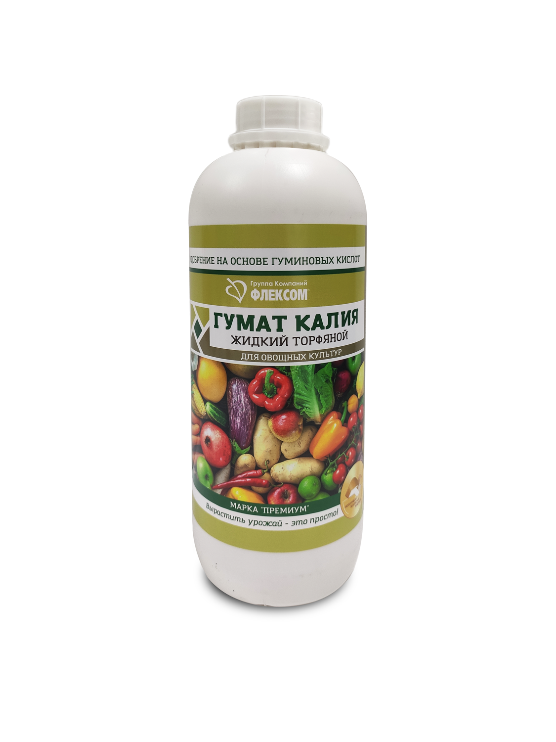 Удобрение Гумат калия (жидкий торфяной) марка Б, Для овощных культур 1л