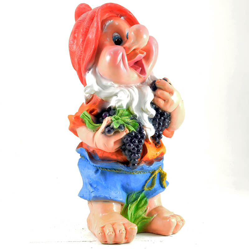 Фигура садовая Гном с виноградом Н-70